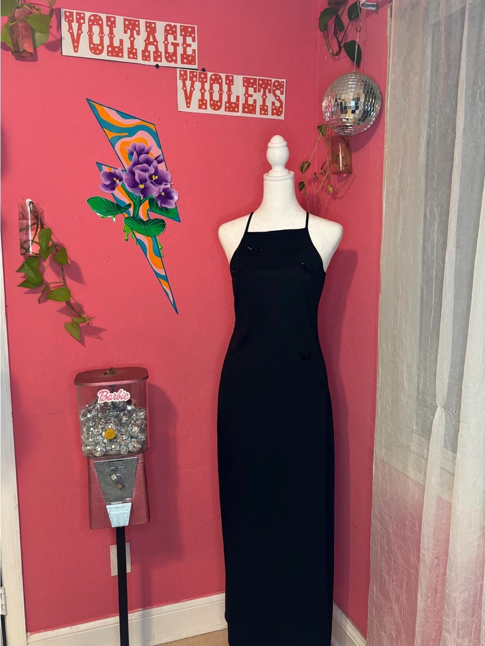 90’s Vintage Butterfly Beaded Dress - Size Medium